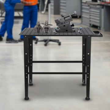 Metalowy stół spawalniczy z regulacją wysokości i nośnością 1320 lb