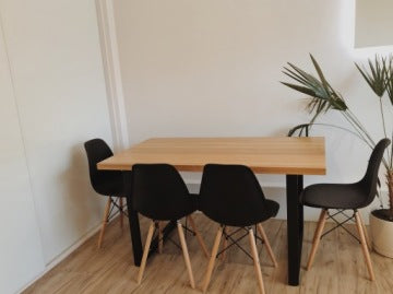 Dębowy stół premium 120 x 80 x 3 cm w stylu industrialnym