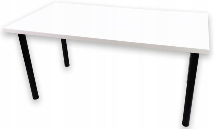 Białe biurko gamingowe DAMING 136 x 66 cm z regulacją wysokości