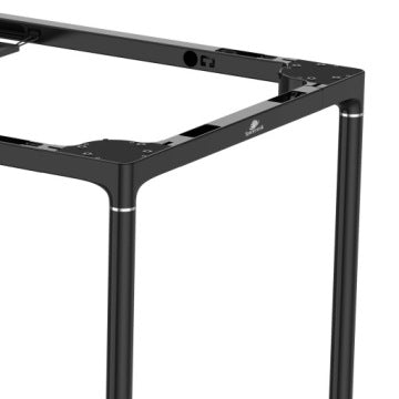 Czarny elektryczny stelaż biurka Spacetronik z 4 silnikami, 100 kg