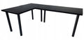 Czarne narożne biurko gamingowe DAMING 202 x 66 cm