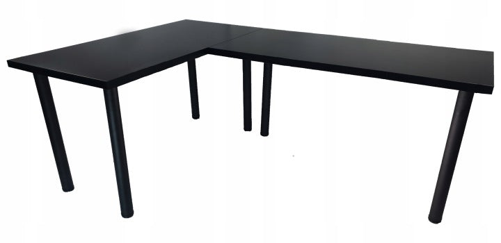 Czarne narożne biurko gamingowe DAMING 202 x 66 cm