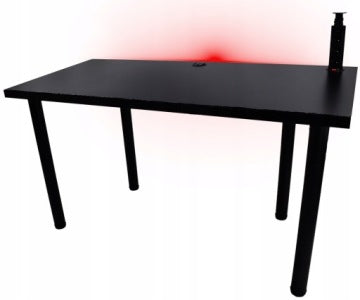 Duże czarne biurko gamingowe DAMING 160 x 80 cm