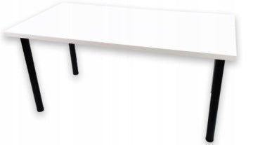 Białe biurko gamingowe DAMING 136 x 66 cm z regulacją wysokości