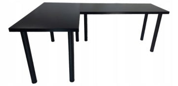 Czarne narożne biurko gamingowe DAMING 202 x 66 cm