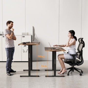 Biurko elektrycznie regulowane Sense7 120 x 60 cm, 72–118 cm