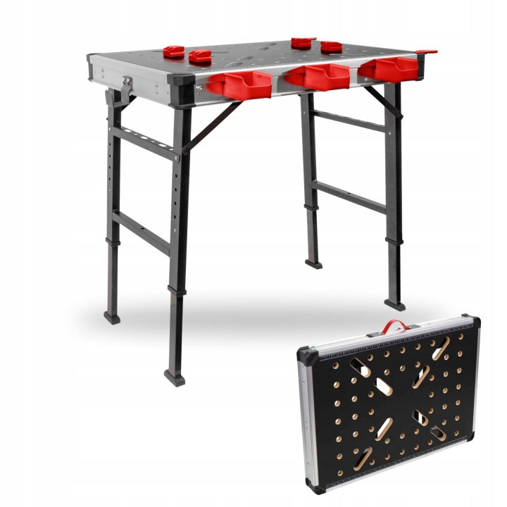 Regulowany stół warsztatowy Fortum 85 x 50 cm, nośność 450 kg